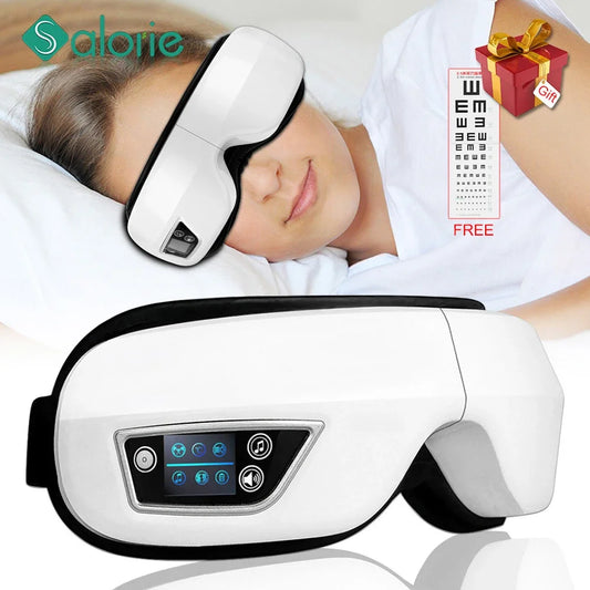 2024 Eye Massage - 6D Model - Smart Airbag Vibration Bluetooth Eye Care Instrument Hot Compress Bluetooth Eye Massage Glasses Fatigue Pouch