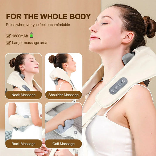 2024  Neck And Shoulder Massager Wireless for  Neck Pain Shoulder Pain Relief and Relaxing